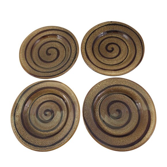 Sakura Port of Call Pinwheel 8” Stoneware Salad Luncheon Plates – Set of 4 - Picture 7 of 14